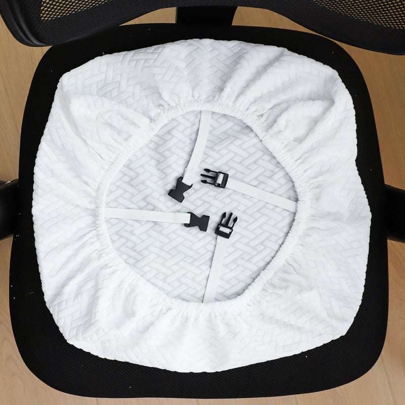 FORCHEER Waterproof Office Chair Seat Cover 20x20 1 Piece Strechable Jacquard Mesh Office Chair Seat Slipcover for Desk Chair Washable Replacement - Image 4